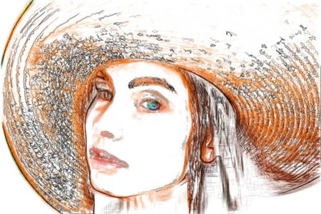 Sketch Effects 31 Girl with Hat 1