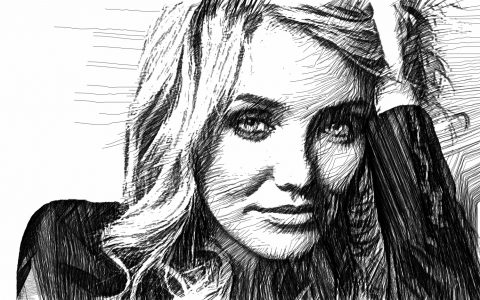 Sketch Effects 62 Dark Straight Line